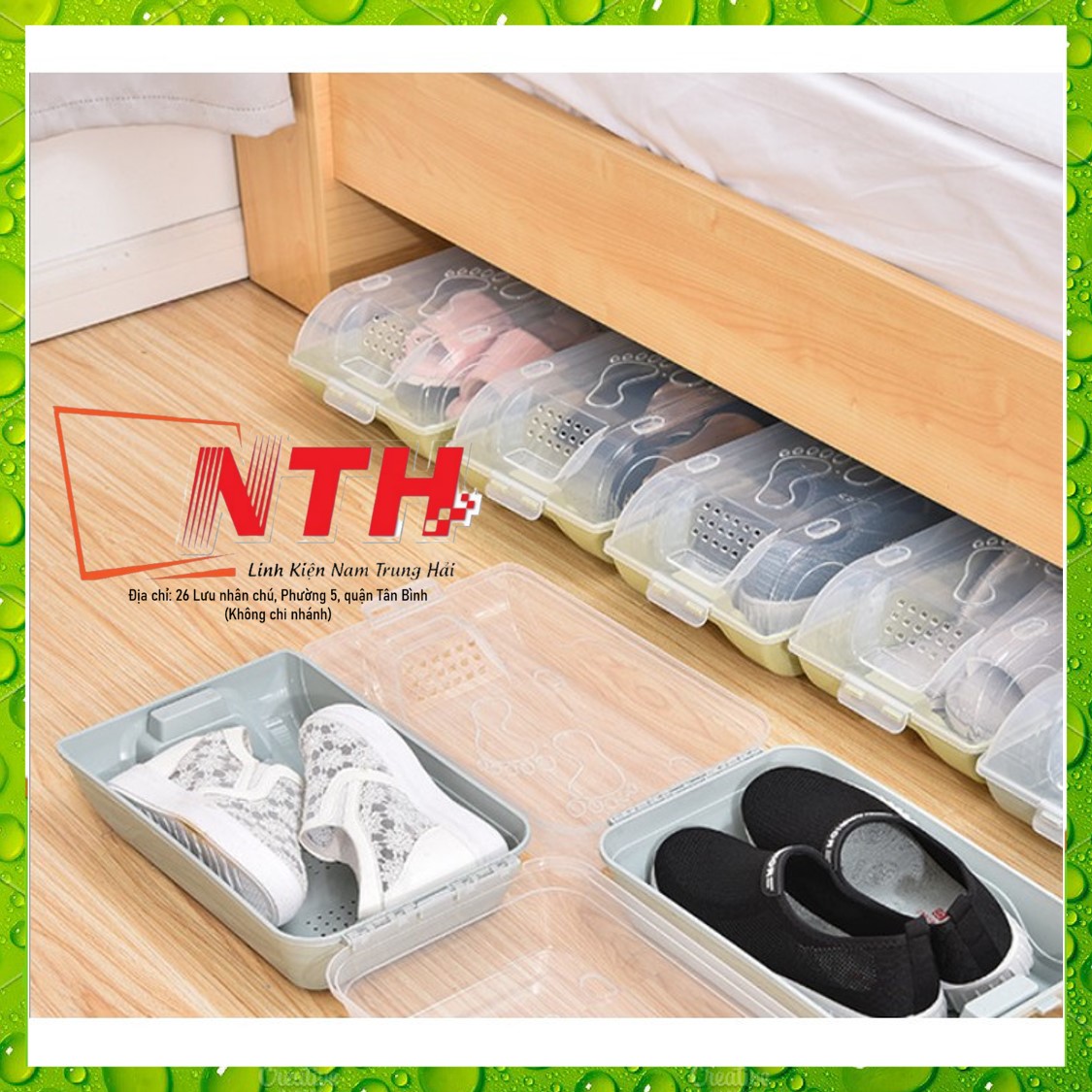 Hộp đựng giầy dép có nắp đậy thoáng khí