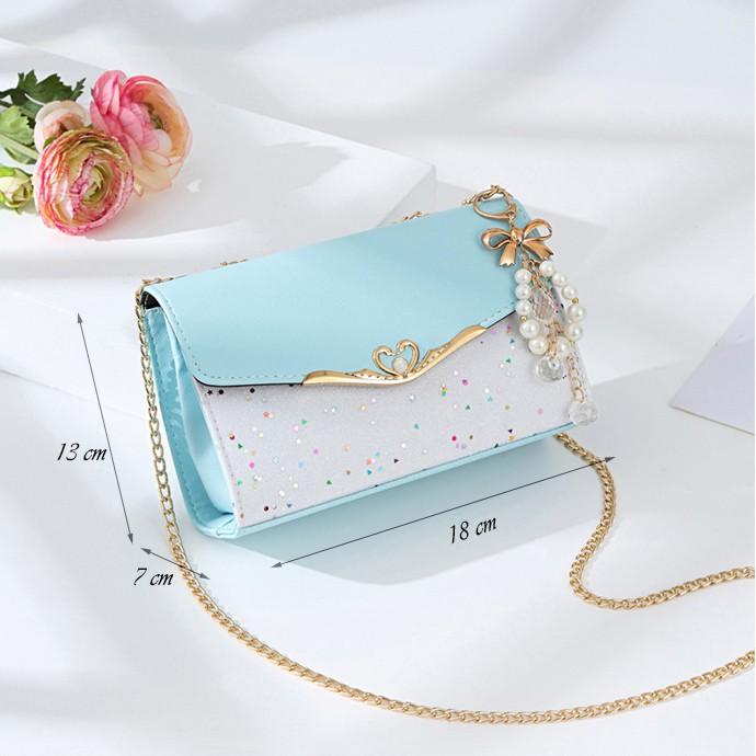 Túi Đeo Chéo Khóa Ngỗng T04 Xanh Ngọc