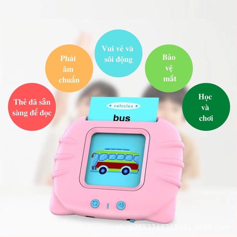 Máy Đọc Thẻ Song Ngữ Anh - Việt Flashcard 112 Thẻ 224 Từ Không Sóng Điện Từ Giúp Bé Tăng Khả Năng Nghe Và Nhận Biết Từ