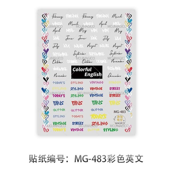Sticker 3D magico - Hình dán móng tay 483