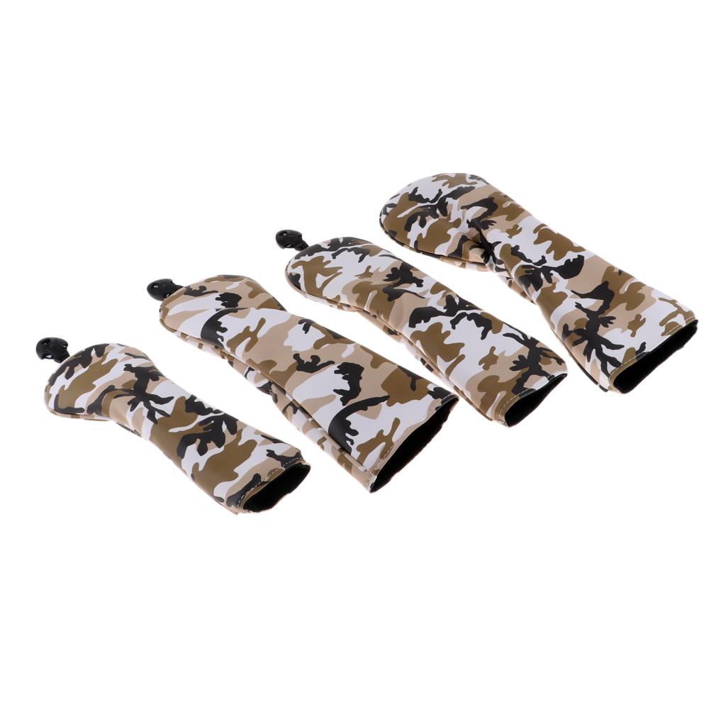 4Pcs Golf Club Headcover 460cc Driver Wood Head Covers 1 3 5 UT