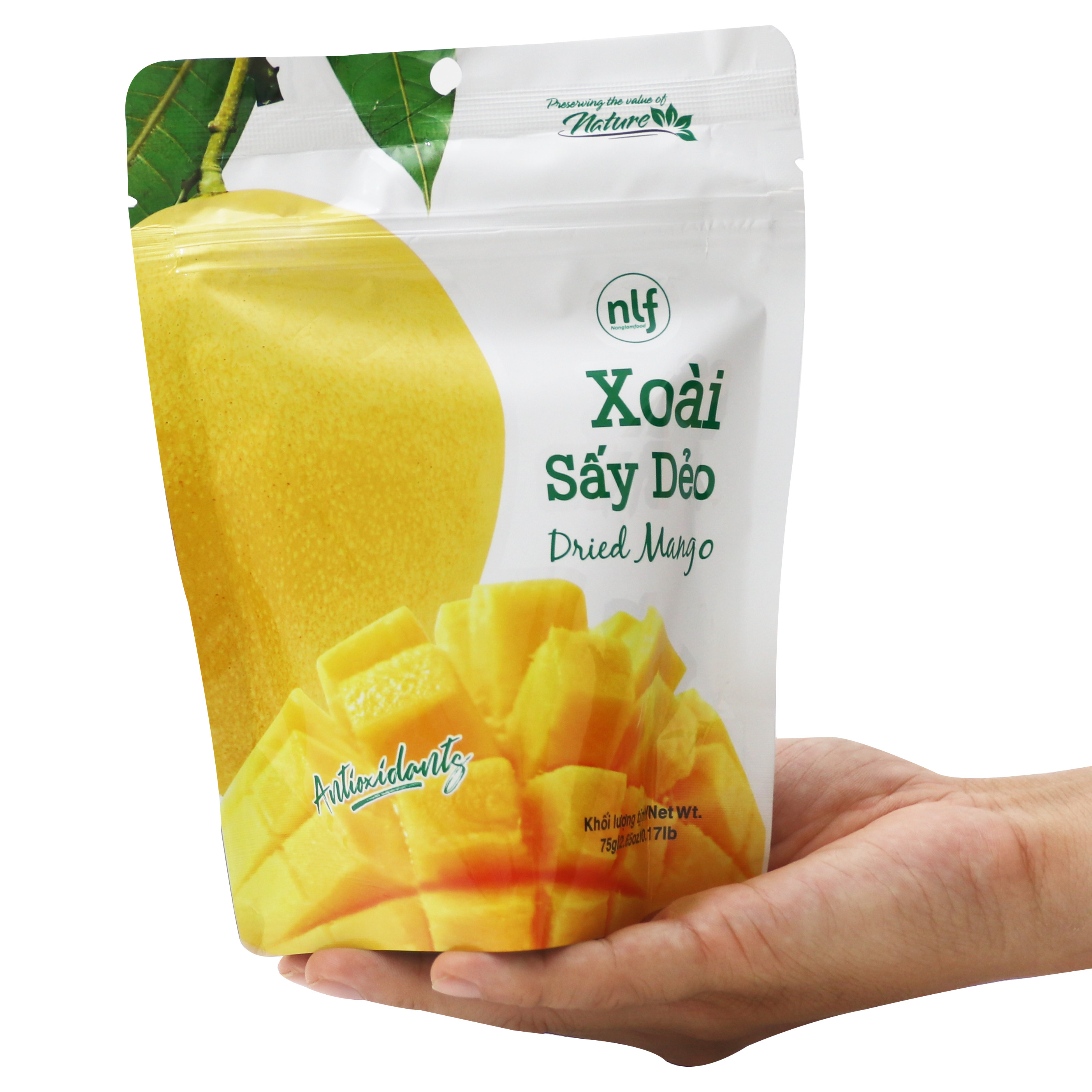 Combo 10 túi xoài sấy dẻo Nonglamfood 75g | Ngon chuẩn dưỡng chất | Giàu vitamin, chất xơ