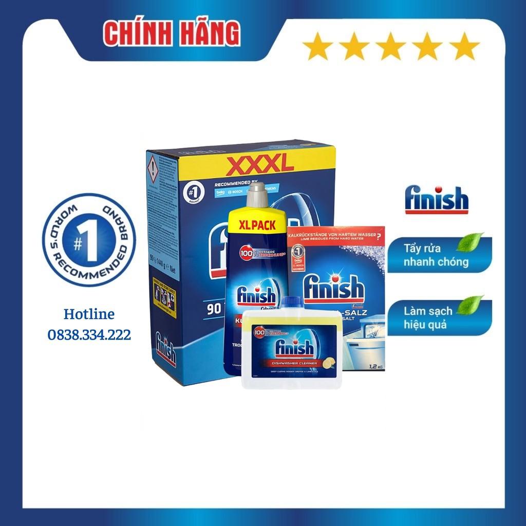 Combo Viên rửa chén bát Finish tẩy rửa toàn diện cho máy