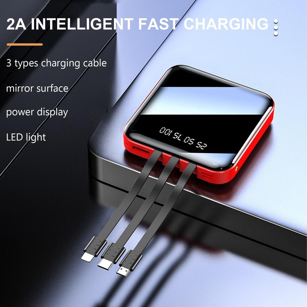 Sạc dự phòng tích hợp màn hình Led dung Lượng 10000MAH kèm cáp usb type-c micro