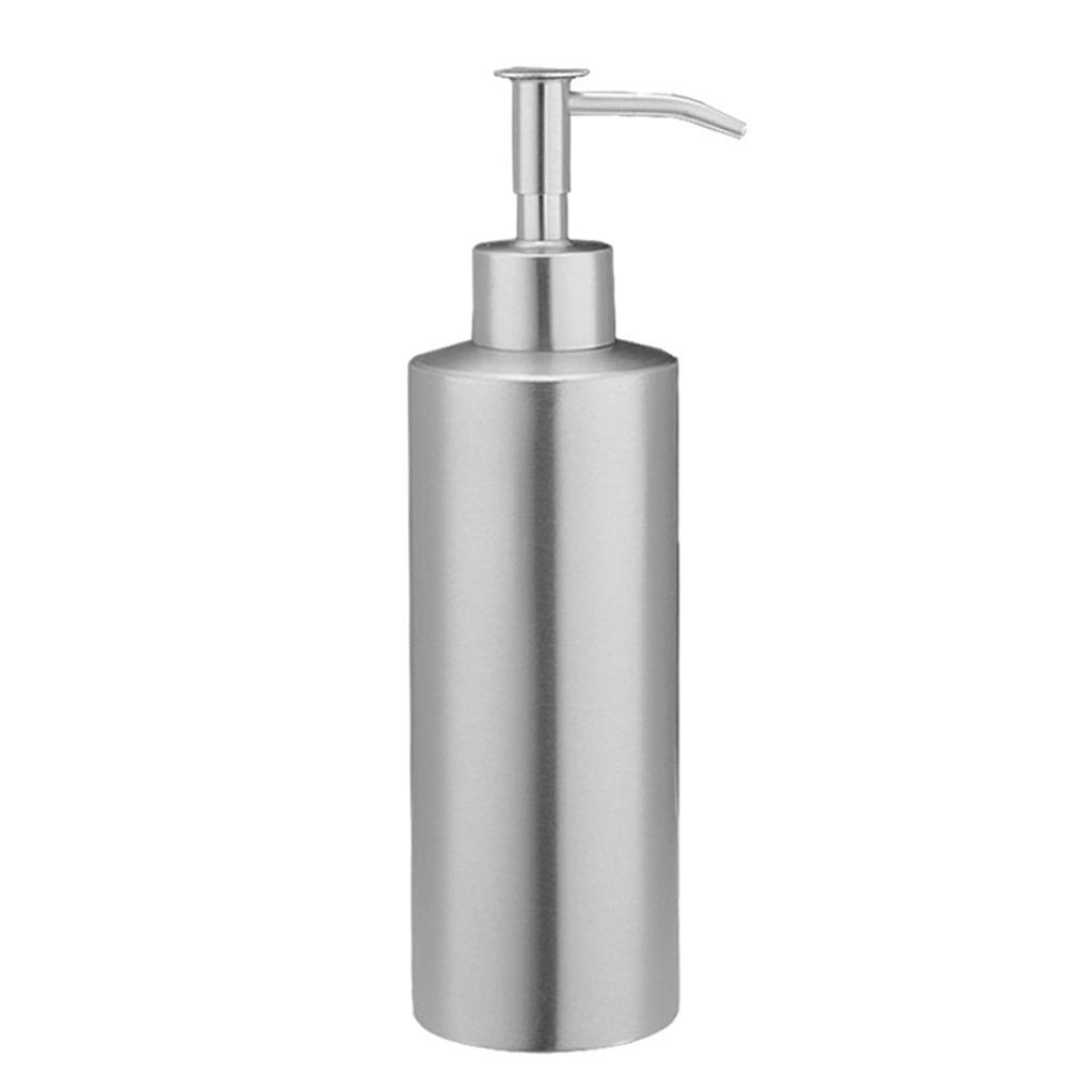 Silver Countertop Soap Dispensers Lotion Bottle with Rust Proof Stainless Steel Pump, Lotion/Soap Dispenser for Kitchen or Bathroom