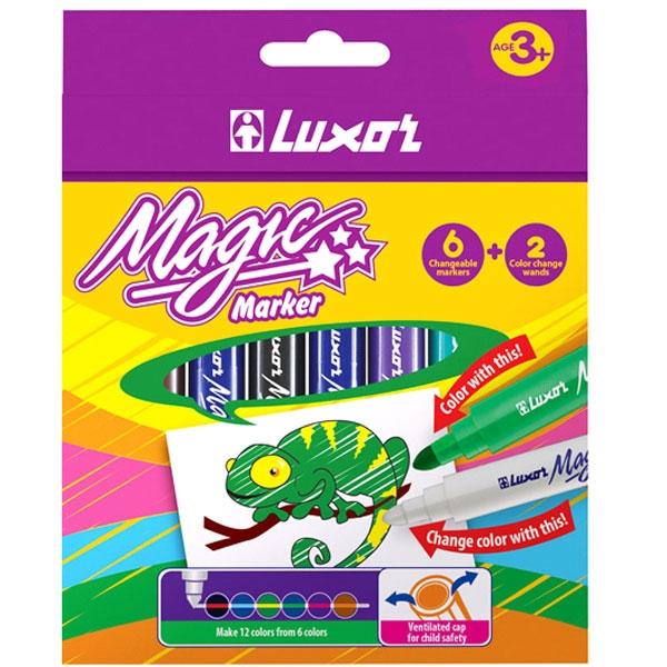 Bút Dạ 6 Màu Đổi Màu Luxor Magic Marker 6104/8BX