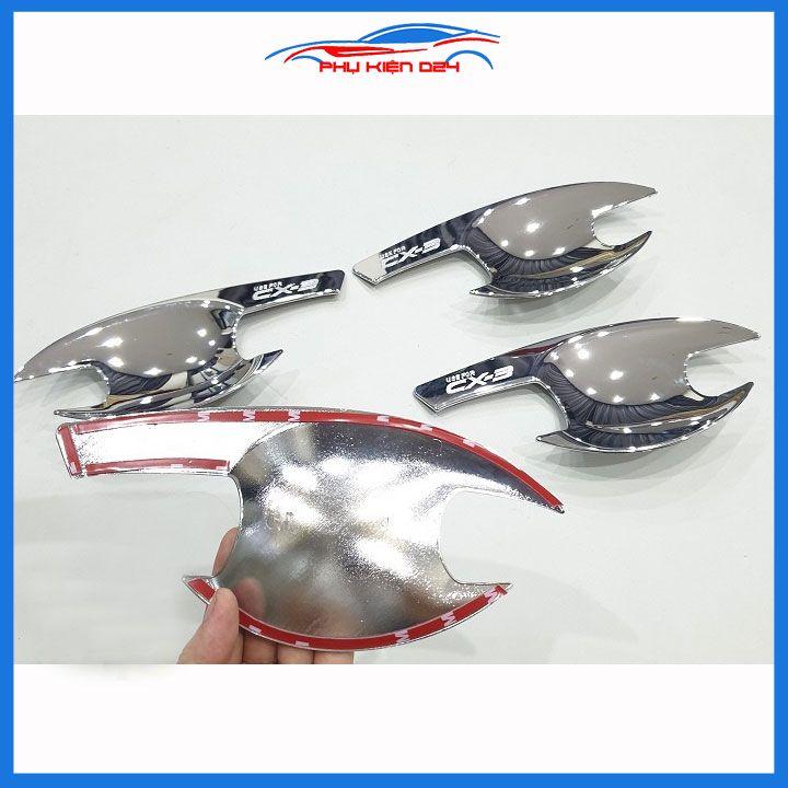 Ốp tay hõm Mazda CX3 CX-3 2021-2022-2023 mạ Crom chống trầy bảo vệ xe