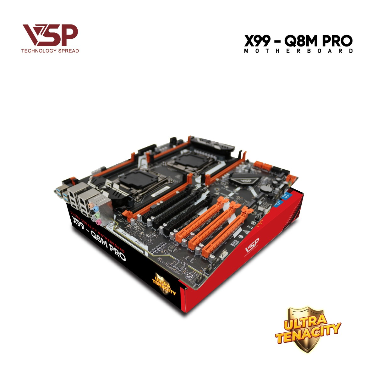 Bo Mạch Chủ Main VSP X99-Q8M PRO D4 (Dual CPU) Socket LGA 2011 – Hàng Chính Hãng