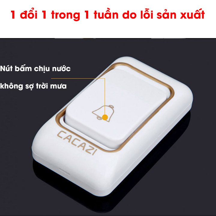 Chuông cửa không dây thông minh loại mới nhất, chống nước, khoảng cách sử dụng 300M, 36 loại nhạc - Tặng lọ tinh dầu sả chanh Ong Vàng như trong hình