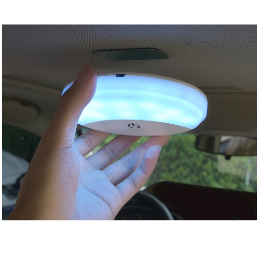 Đèn led gắn trần ô tô, xe hơi 2 chế độ sáng trắng/xanh