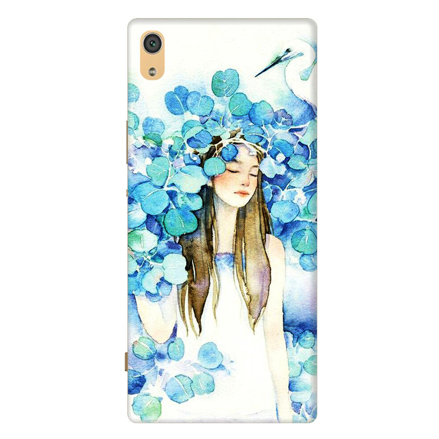 Ốp Lưng Dành Cho Điện Thoại Sony Xperia XA1 Ultra Cô Gái Lá Xanh