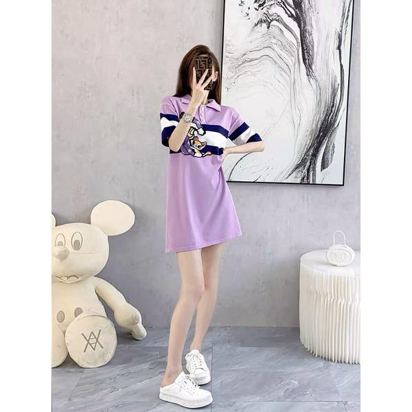 ĐẦM LEN TÍM PHỐI SỌC