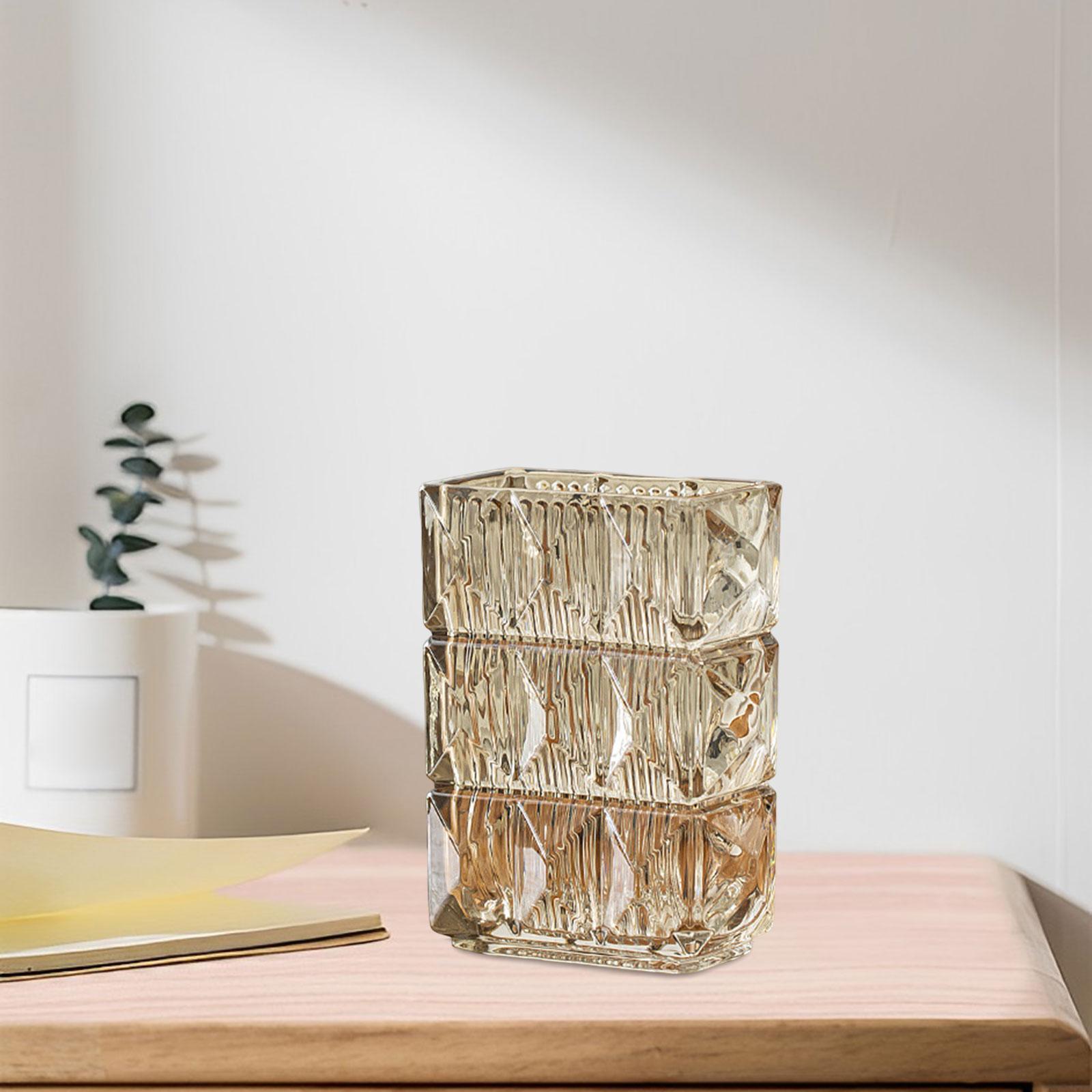 Glass Vase Flower Bud Vase Living Room Desk Decorative Plants Pot