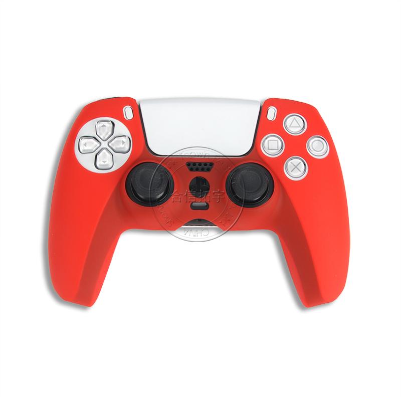 HOTHINK 1PCS Vỏ silicone mỏng hơn cho bộ điều khiển PS5 Lỗ sạc lớn che phủ cho PlayStation 5 DualSense Màu