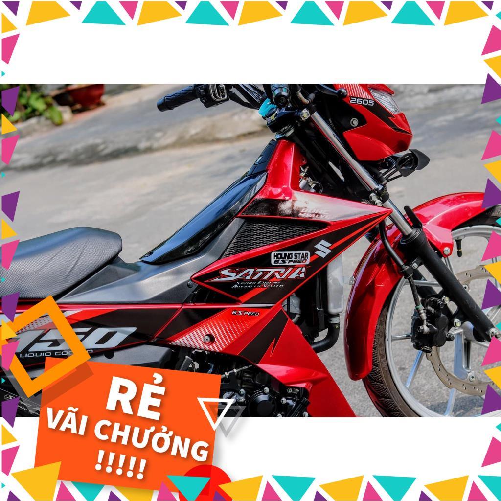 Tem Rời Raider FI Mẫu Đỏ Đen Trắng Chữ Satria F150