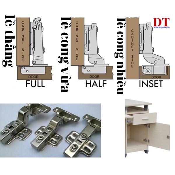 Bản lề bật giảm chấn - bản lề dùng cho tủ gỗ nội thất