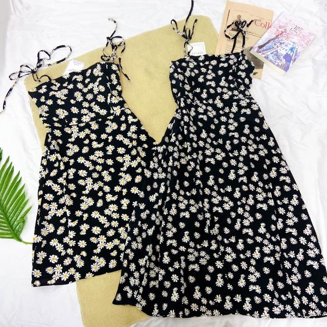 Đầm hai dây thắt nơ daisy hotrend summer 2020