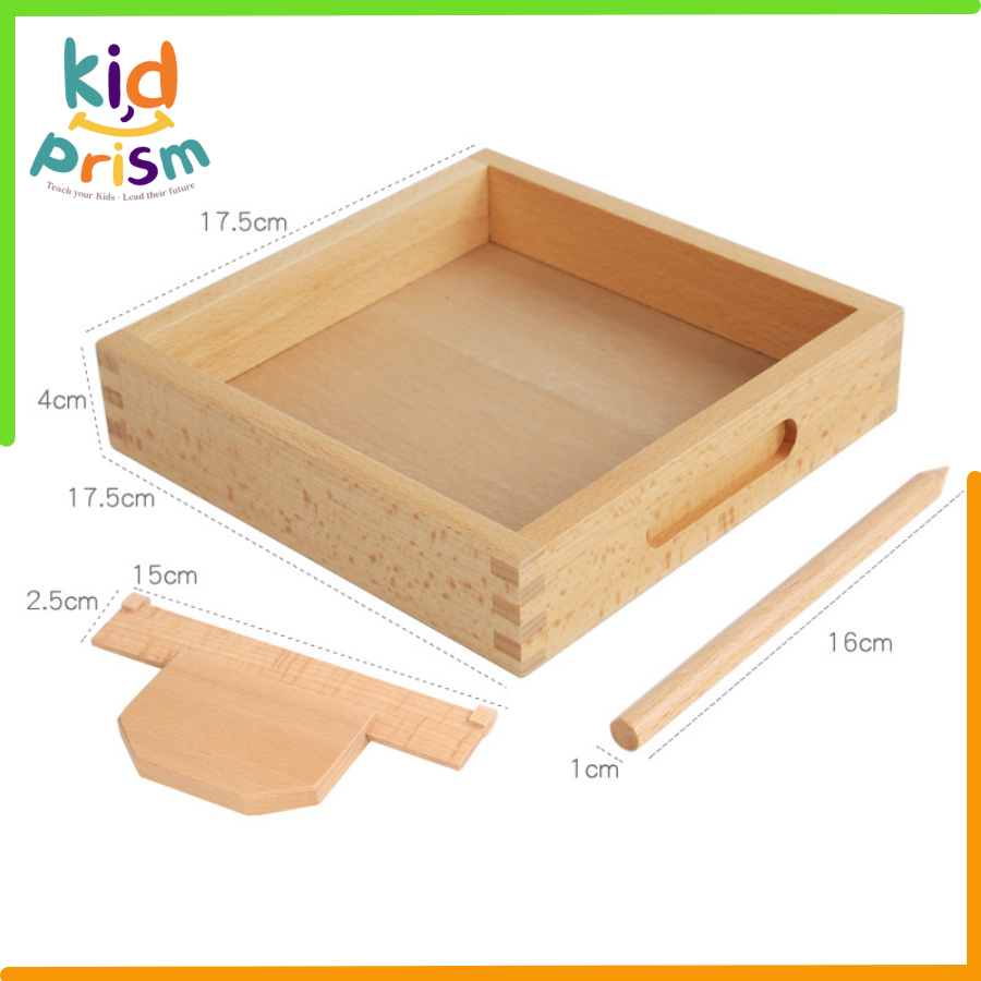 Đồ chơi giáo dục - Hộp cát sáng tạo chất liệu gỗ &amp; cát an toàn dành cho bé từ 24 tháng trở lên