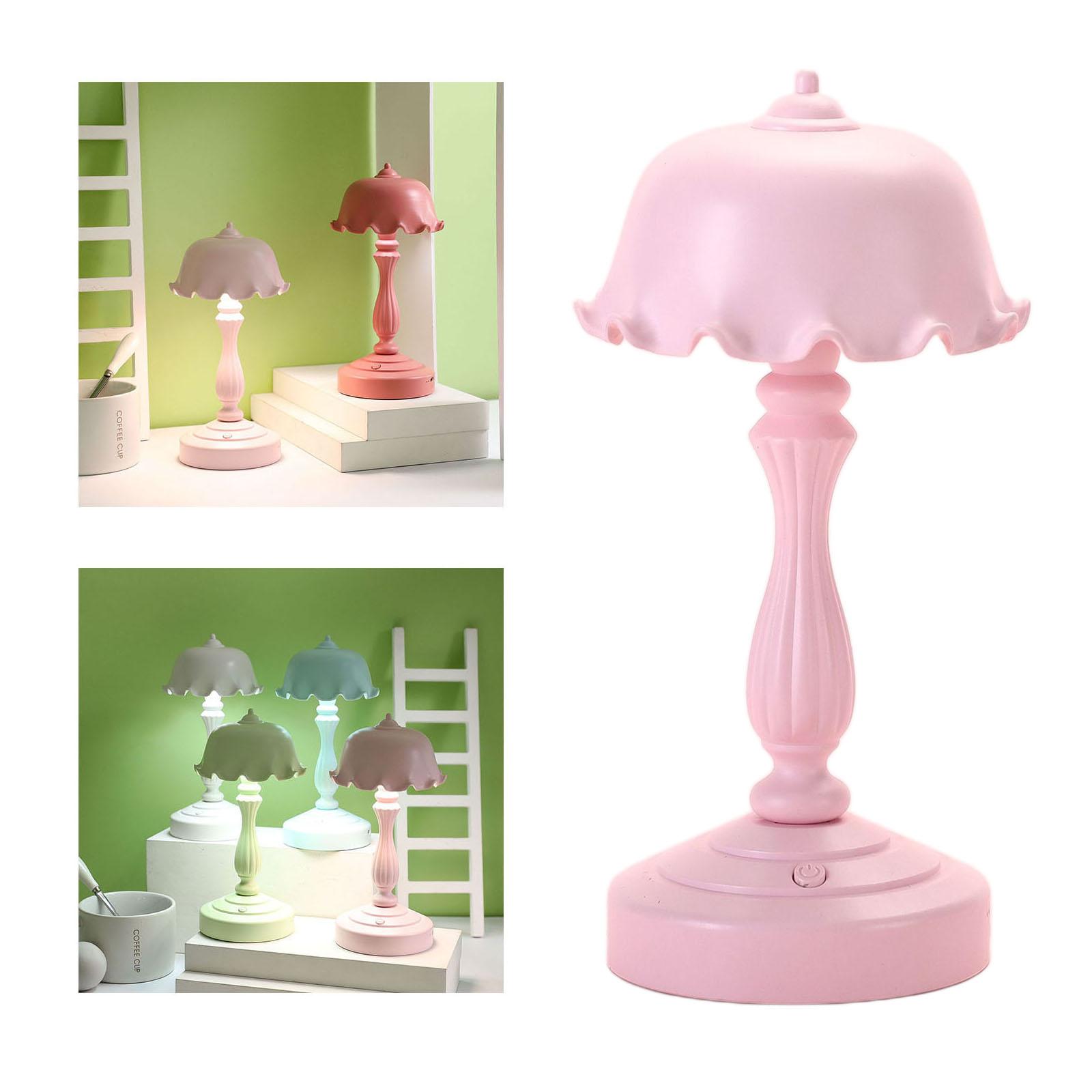 Bedside Table Lamp, with USB Ports, ABS Charger Base with Lotus Shade, Modern Desk Lamp for Bedroom, Living Room, Kid's Room, Dorm, Office