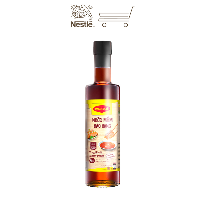 [Quà tặng tháng 11 - Mua 1 tặng 1 Bình nước] Nước mắm Maggi hảo hạng chai thủy tinh 490ml