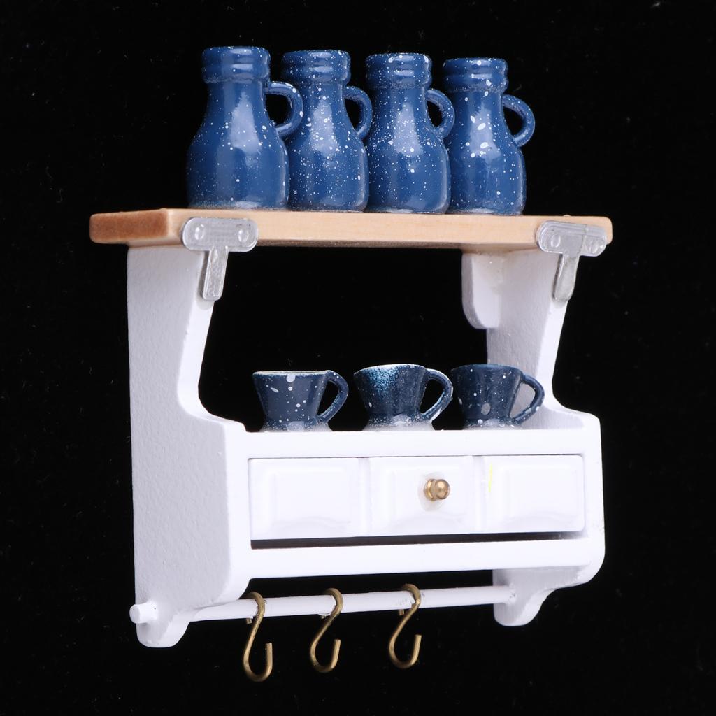 DOLLHOUSE MINIATURE KITCHEN WALL CABINET FOR 1/12 SCALE DOLLHOUSE DECORATION