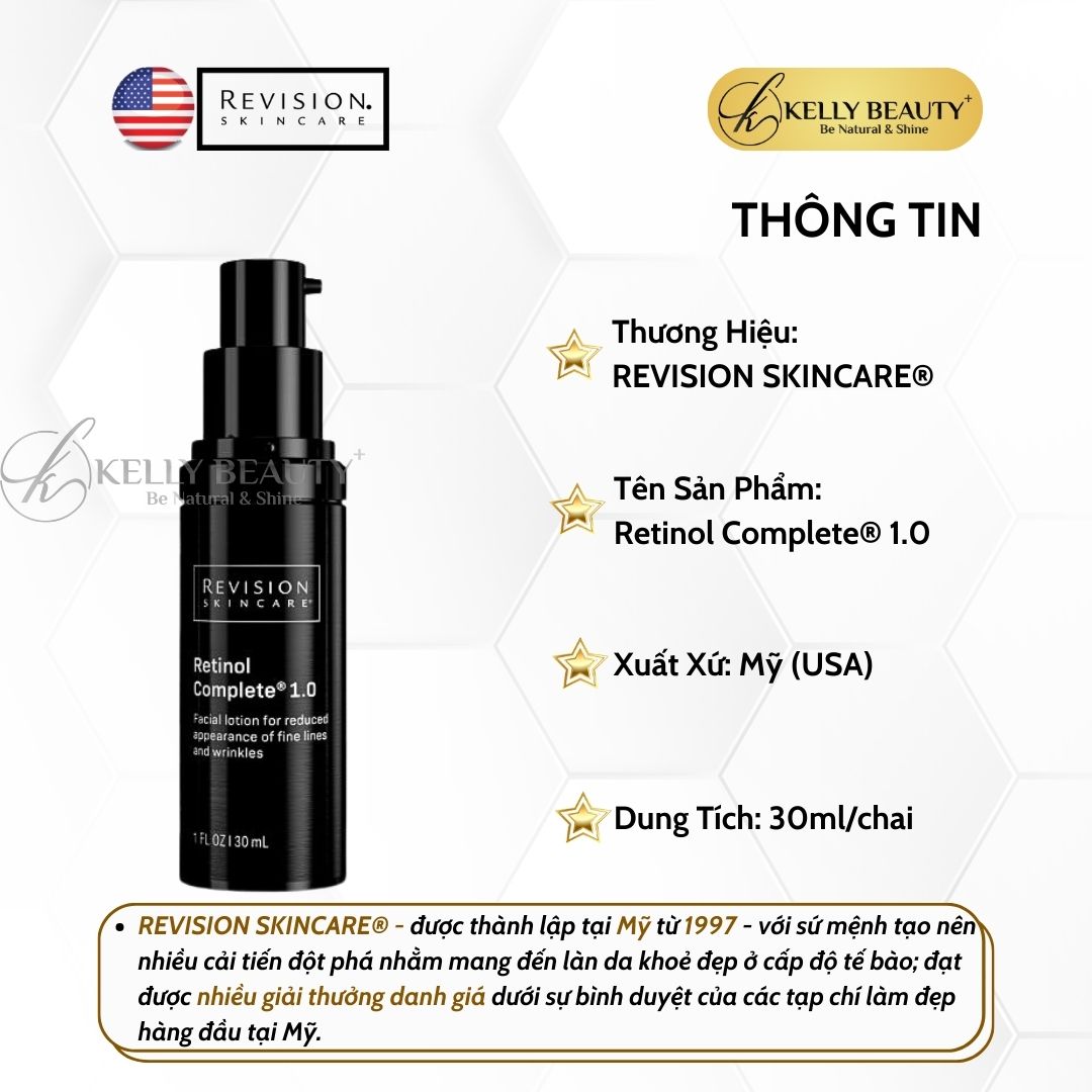 Serum Trẻ Hóa và Cải Thiện Nếp Nhăn Revision Retinol Complete | Kelly Beauty