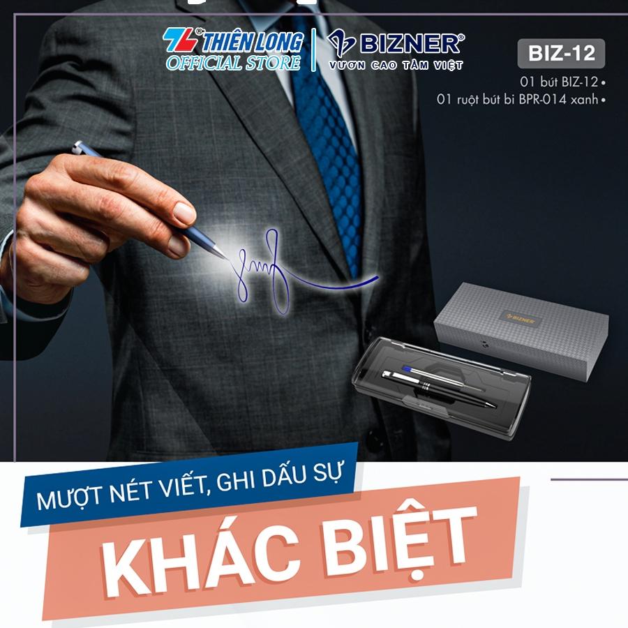 Bút bi cao cấp Bizner BIZ-12 - Thân màu xanh