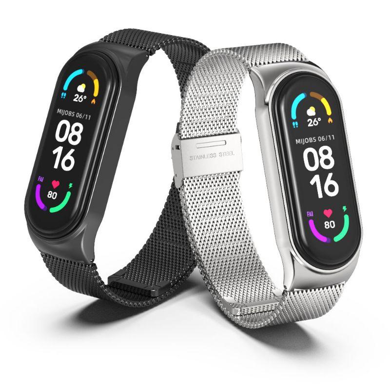 Miband 7 - Dây đeo kim loại thép lưới Xiaomi Mi band 7