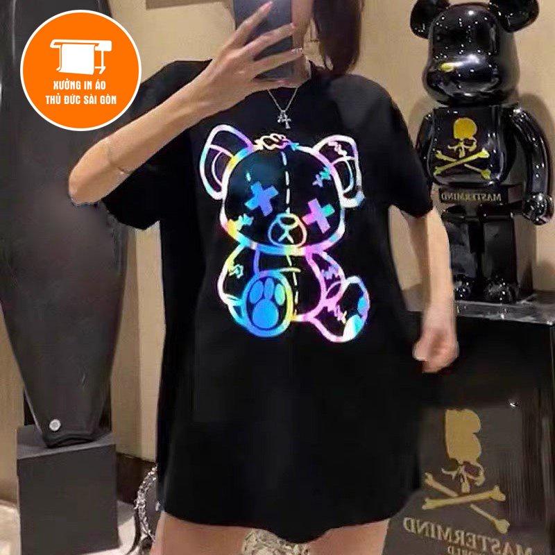 Áo Thun Phản Quang Bạc Phản Quang 7 màu TEDDY XX Cotton Unisex Nam Nữ Đẹp, Xưởng In Áo Thủ Đức