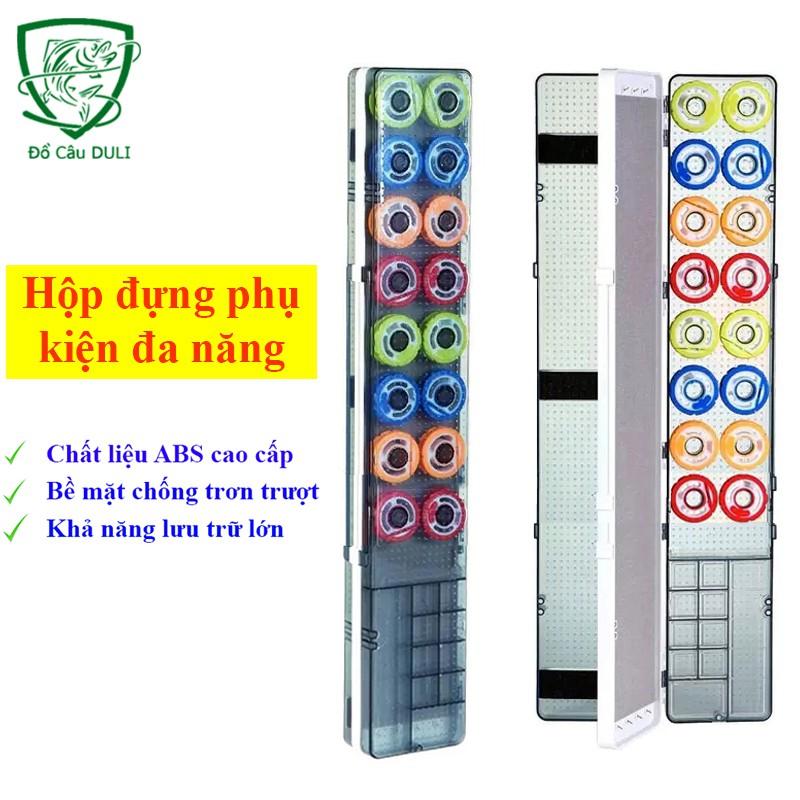 Hộp Đựng Phụ Kiện Câu Đài - Hộp đựng phao câu cá ABS đa năng kèm trục Silicon cao cấp HPK-13