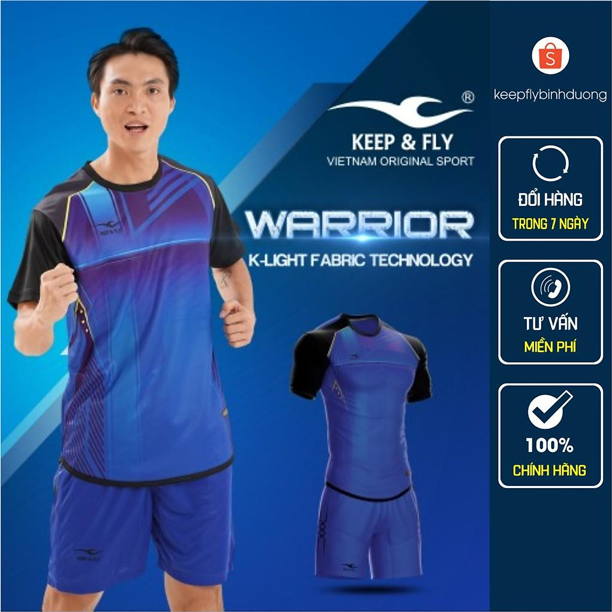 Bộ Quần Áo Bóng Đá Warrior - Tuấn Anh x Keep &amp; Fly