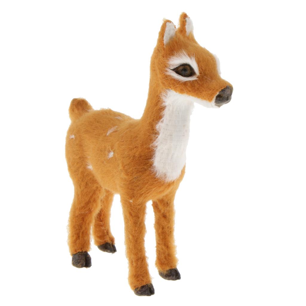 Christmas Plush Simulation Deer Doll Toy Xmas Ornament Home Decor