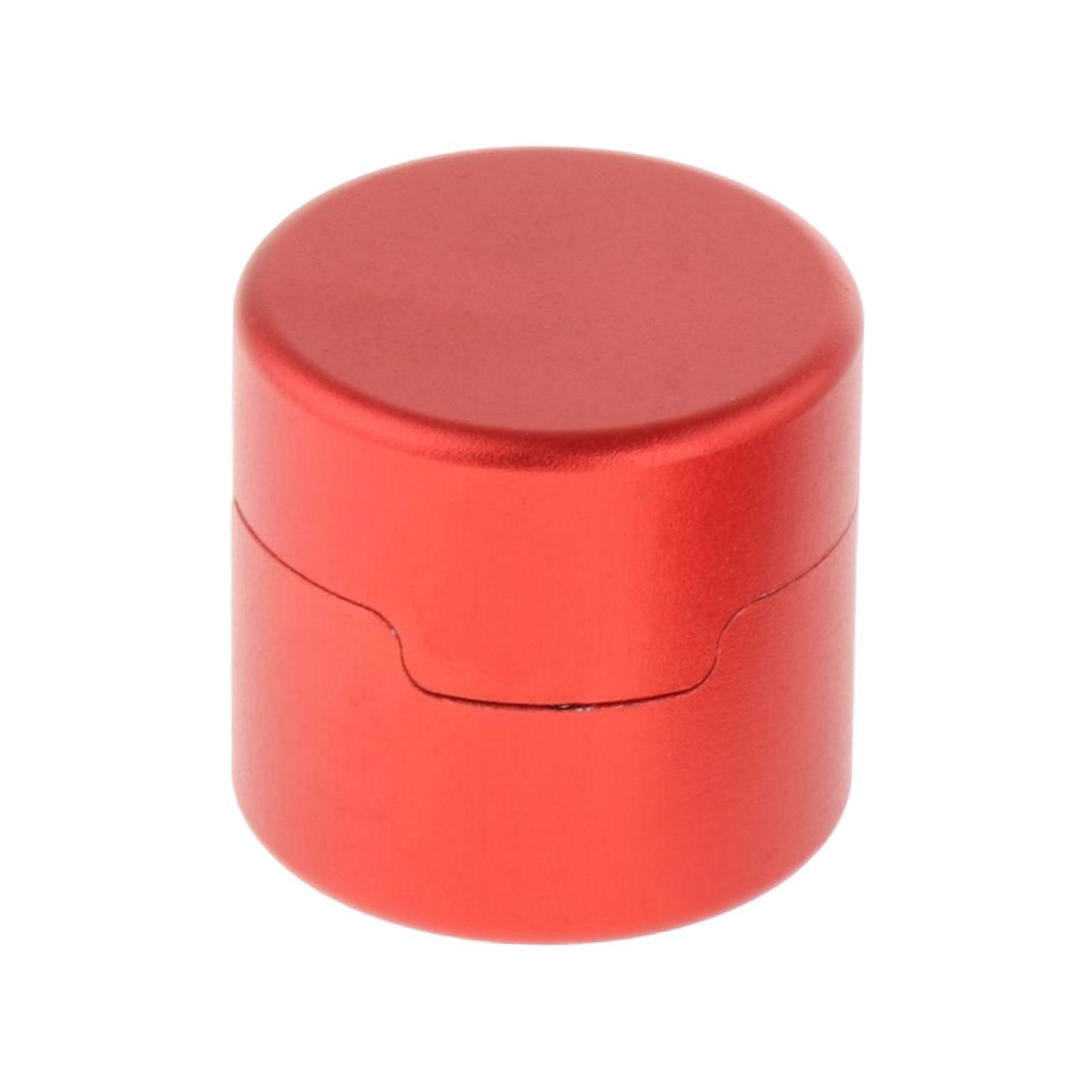 Pool Cue Chalk Holder Portable Aluminum Alloy Box Billiards Accessories Red