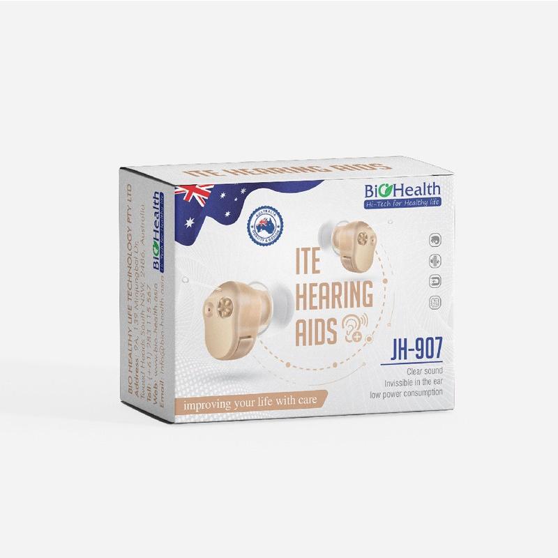 Máy trợ thính nhét tai ITE BioHealth JH-907 ẩn hoàn toàn trong tai giảm tiếng ồn hiệu quả