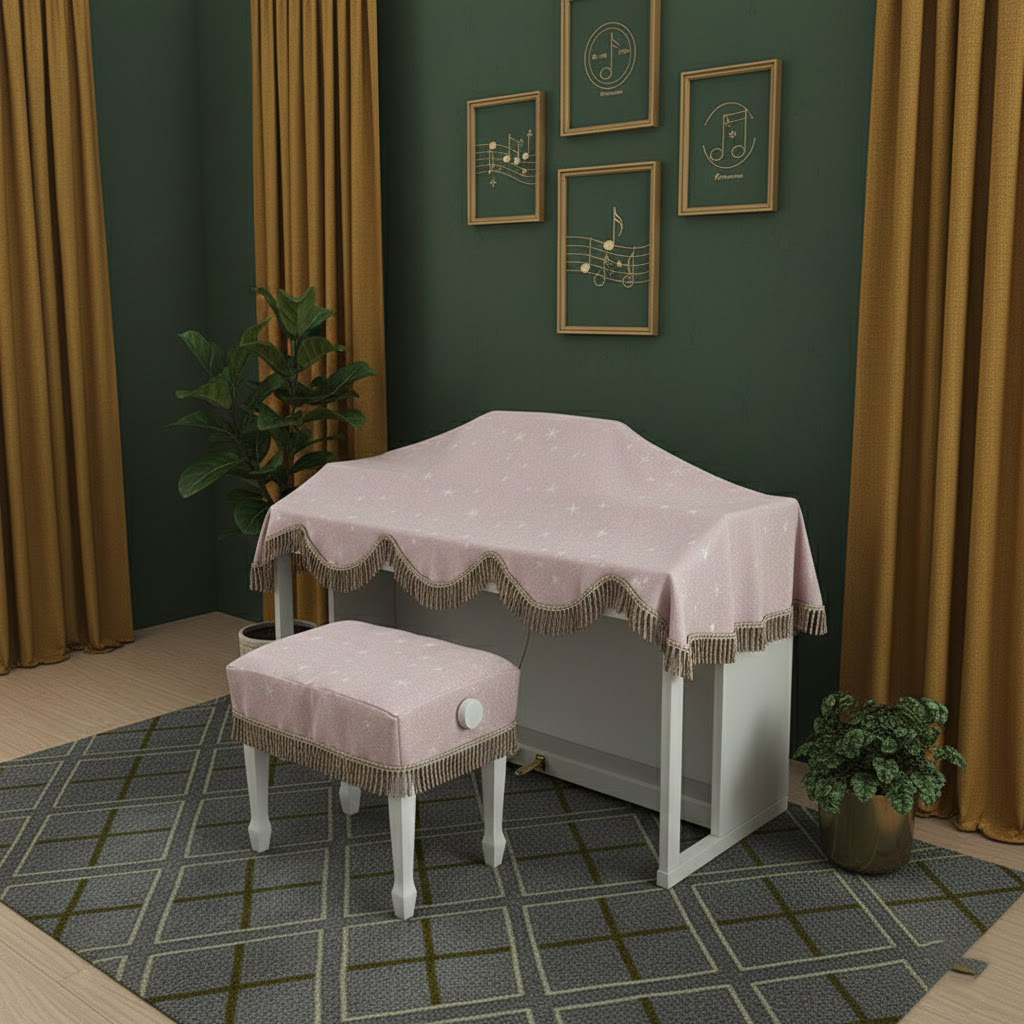 Khăn phủ đàn piano cơ đàn piano điện tử 88 phím sang trọng cổ điển trang trí giáng sinh noel năm mới Tết sinh nhật - Hàng chính hãng