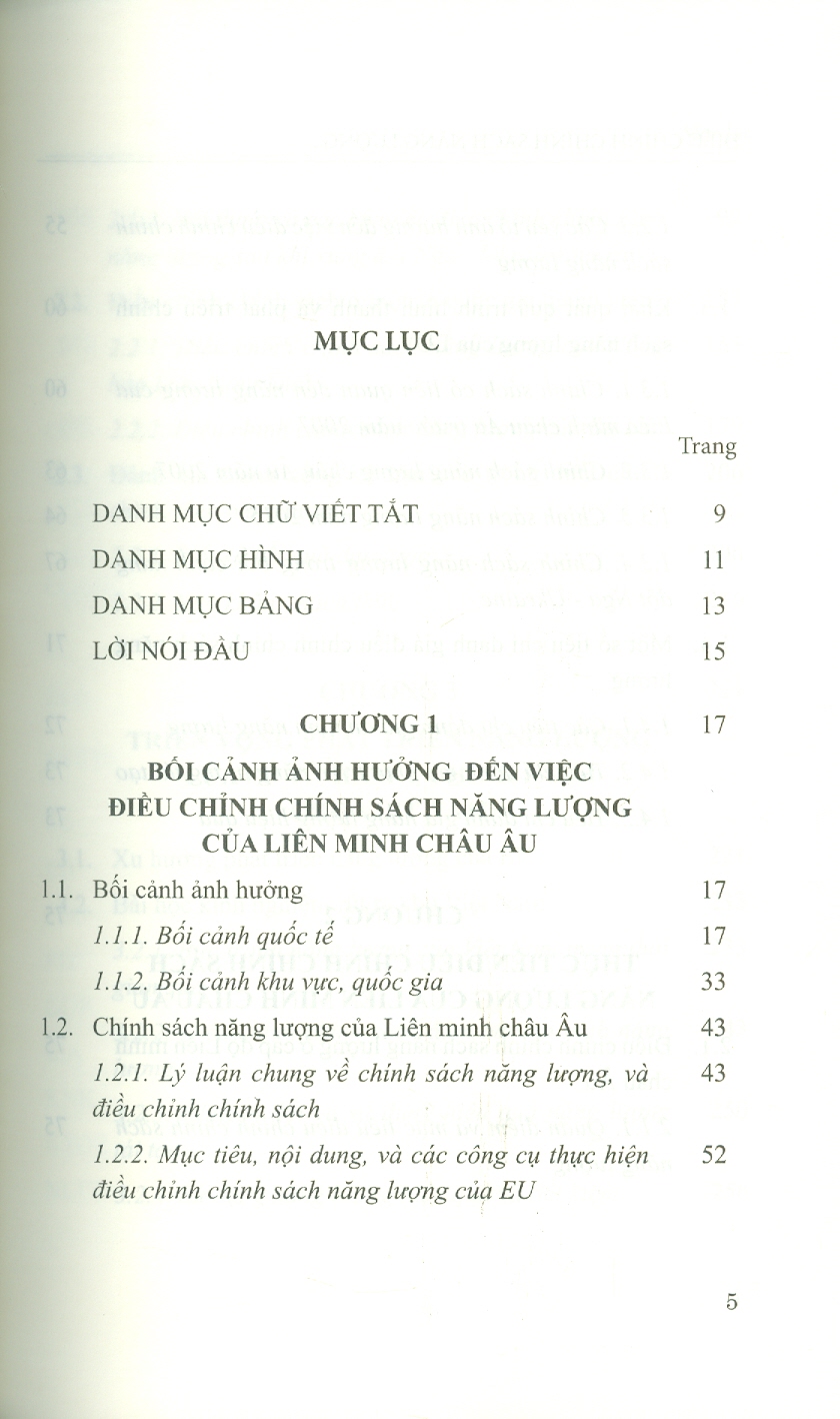Điều Chỉnh Chính Sách Năng Lượng Của Liên Minh Châu Âu Trong Bối Cảnh Xung Đột Nga - Ukraine (Sách Chuyên Khảo)
