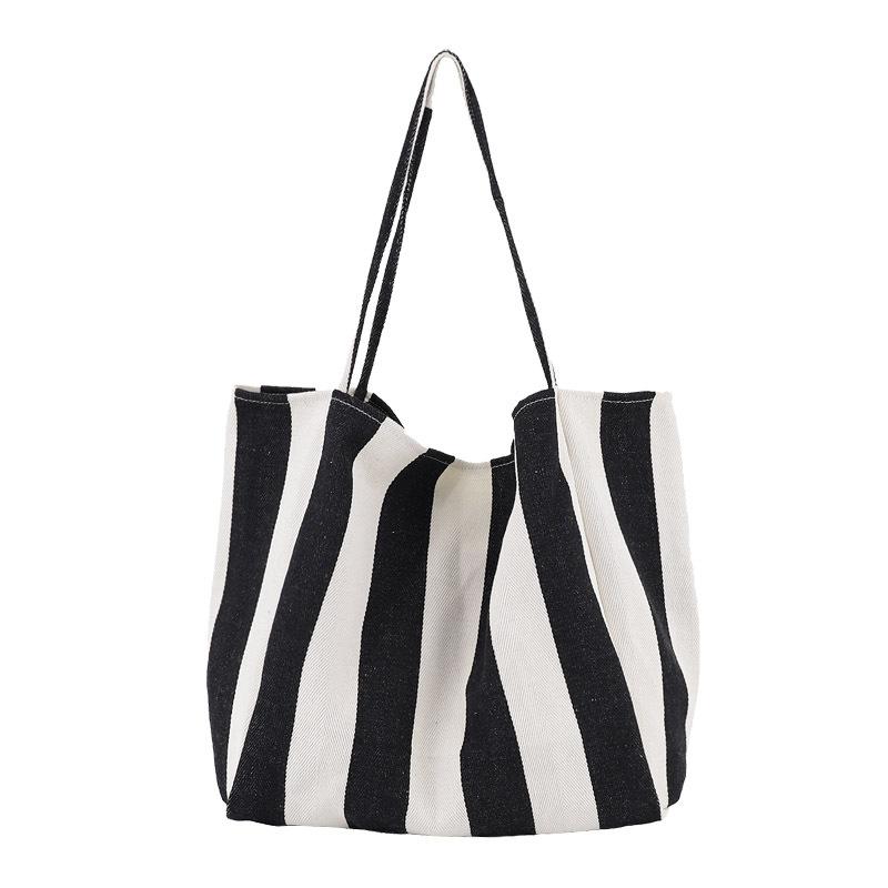 Túi Sọc Lớn Túi Tote Canvas Cho Nữ Đi Biển Mùa Hè Cổ Điển Mềm Mại Lớn Túi Xách Nữ Lớn Cổ Cho-túi