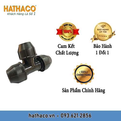 Combo 2 Tê Đều Tròn 40 HATHACO Dùng Chia Nhánh Ống HDPE