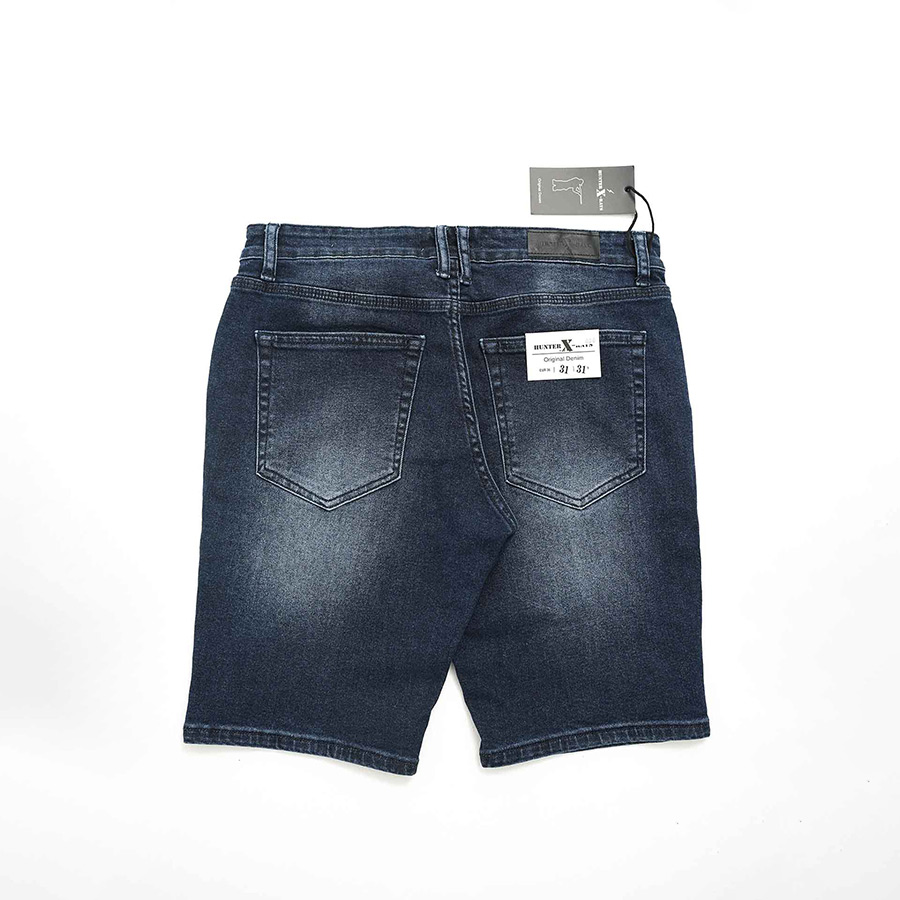 Quần Short Jeans Nam Rách Cao Cấp HUNTER X-RAYS  Form Slimfit Thun Màu Xanh S56