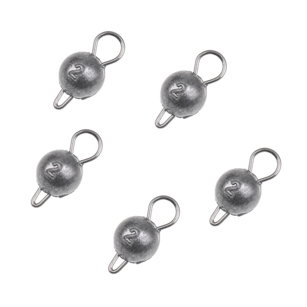 5 Pieces 2/3/5/7/10g Lead Sinker Head Hook Jigs Bait Fishing Hooks for Soft Lure Fishing Tackle
