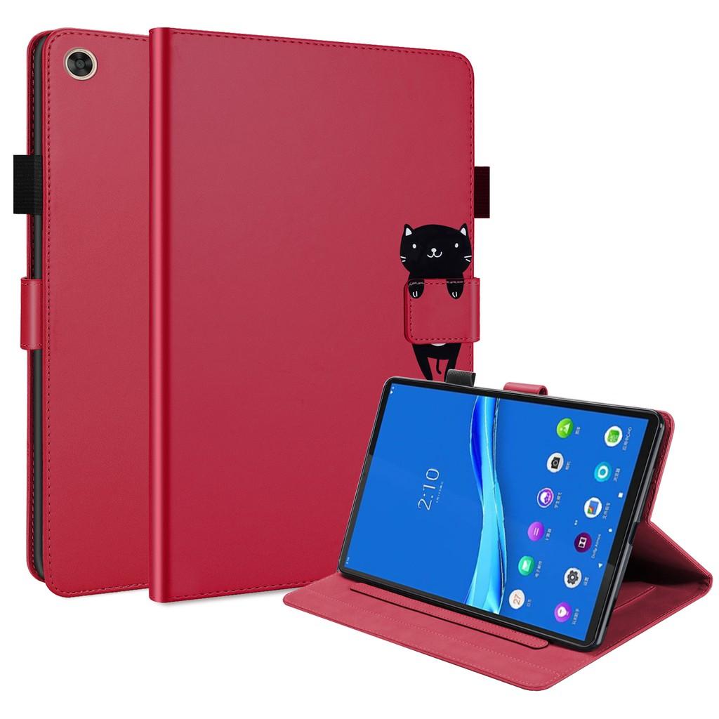 Bao Da Máy Tính Bảng Nắp Lật Bằng Da PU Viền Silicon Mềm Mại Kiêm Ví Và Khe Thẻ Cho Lenovo Tab M8 8.0"