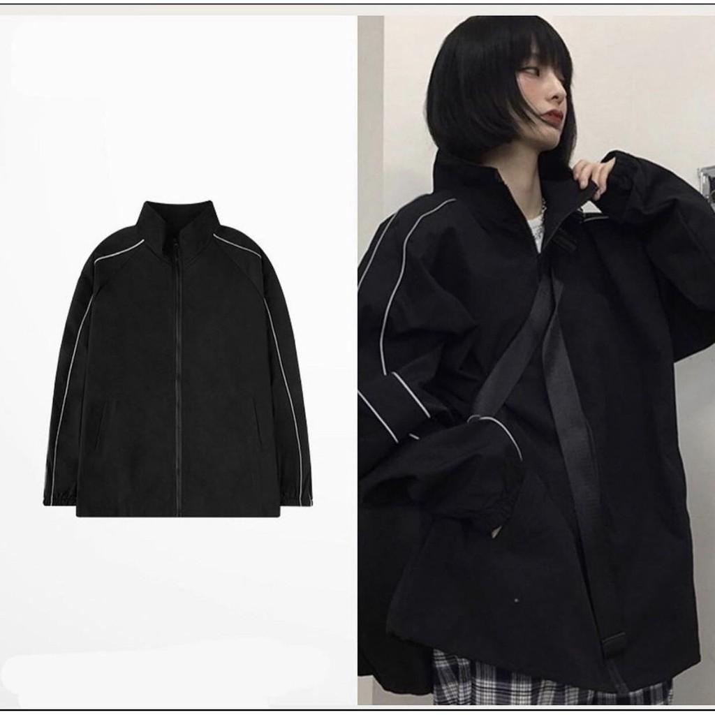 Áo khoác dù viền đen phản quang unisex - áo gió jacket nam nữ - SHOP MAYLAN