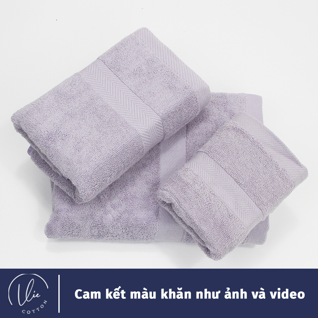 Khăn Tắm Cao Cấp VieCotton 100% Cotton Cỡ 50x100 Siêu Dày Siêu Mềm Mịn Thấm Hút Cam Kết Giao Đúng Màu