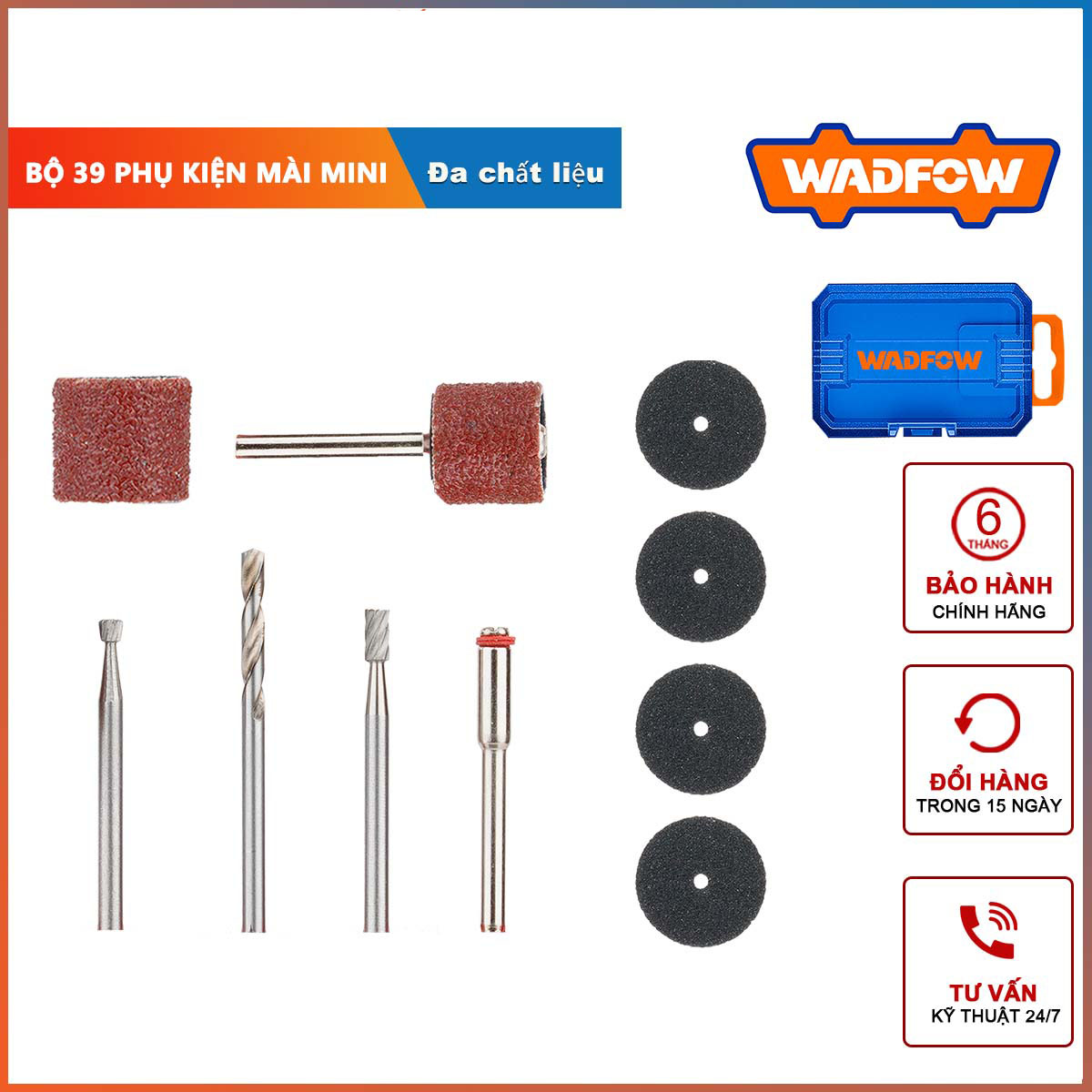 BỘ 39 MÓN PHỤ KIỆN MÀI MINI WRR1039 WADFOW - HÀNG CHÍNH HÃNG