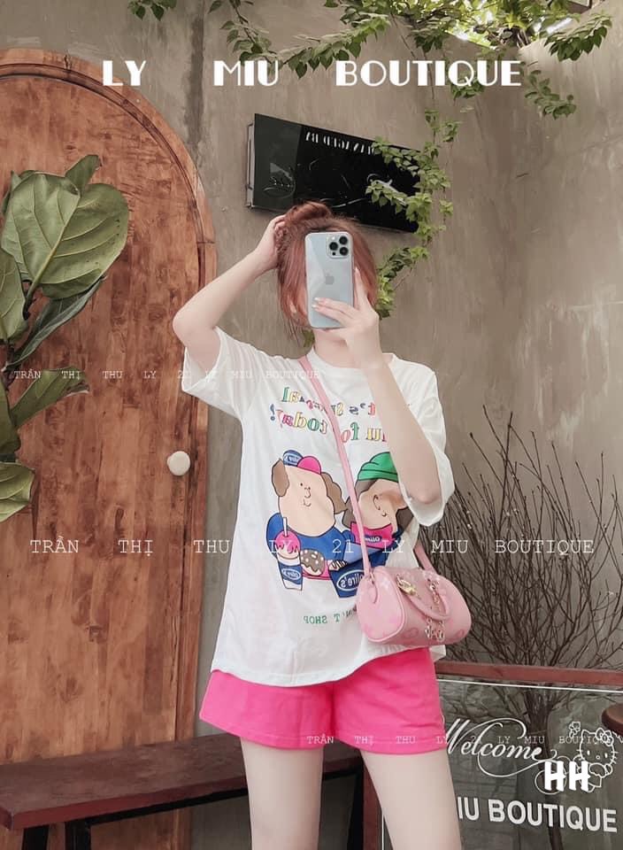 SET ÁO THUN IN PHỐI QUẦN ĐÙI SIÊU XINH