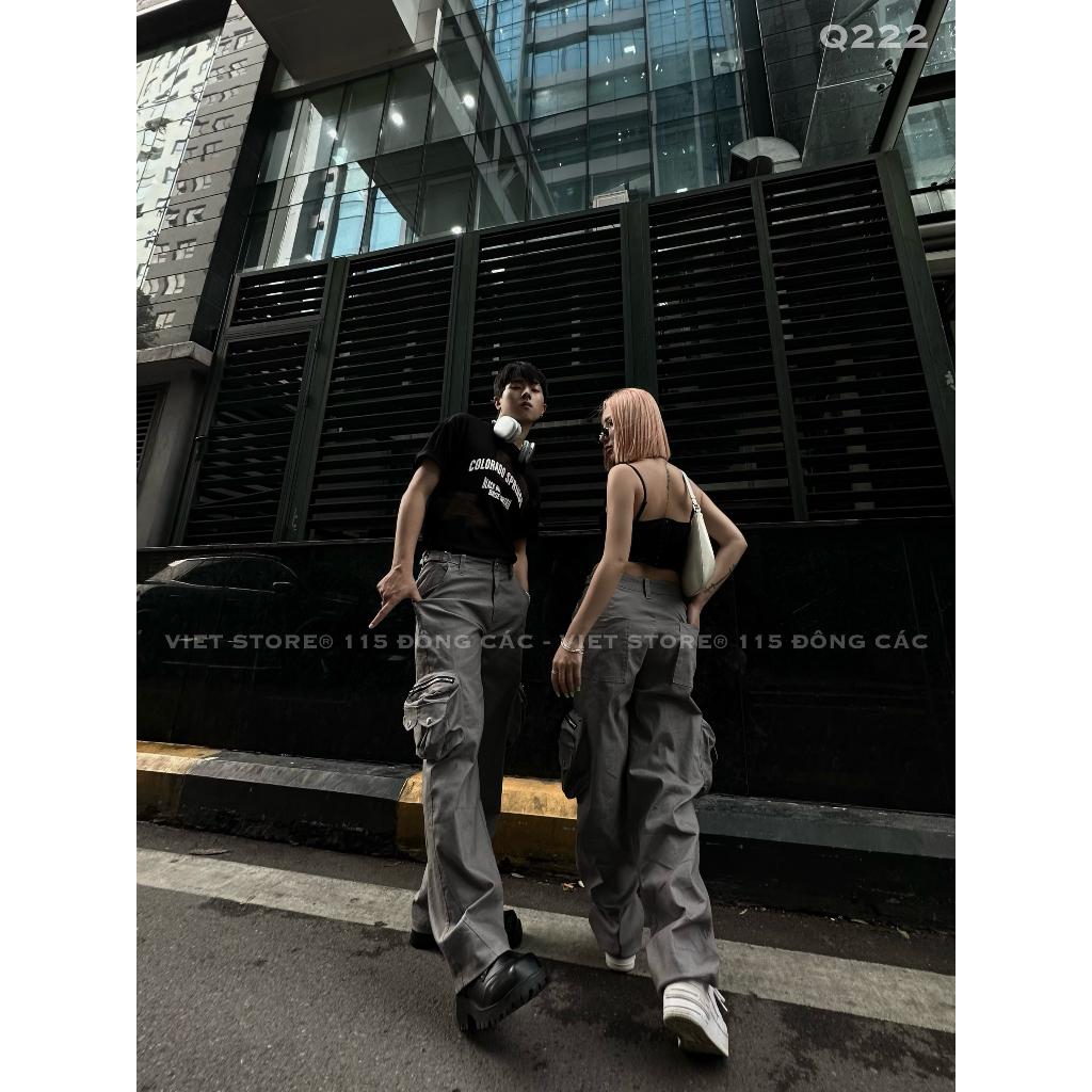 Quần Kaki Cargo Túi Hộp Khóa Zip Ống Suông Richky x Viet Store Local Brand Unisex Special Collection Premium Q222