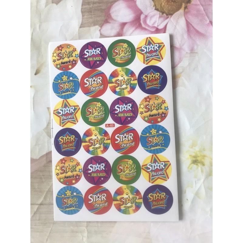 Set 10 tờ -240 stickers khen thưởng cực đẹpquà tặng học sinh hấp dẫn️