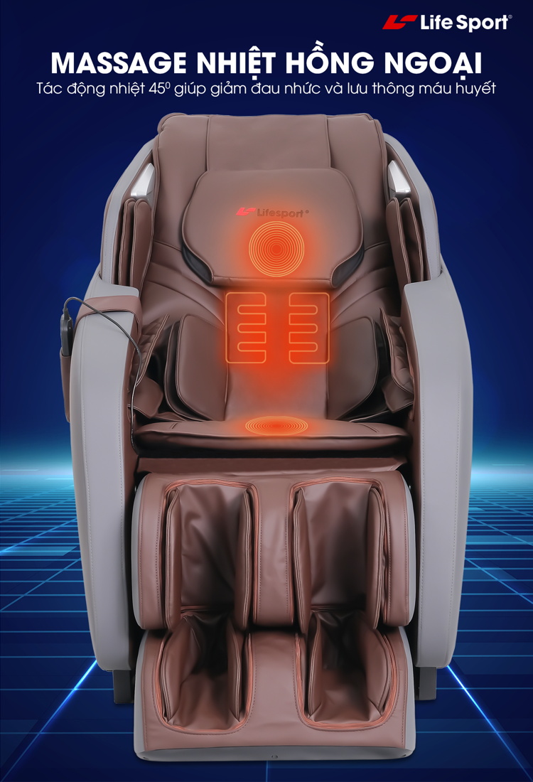 Ghế Massage Toàn Thân Lifesport LS-399, Ghế Massage Có Hệ Thống Điều Khiển Bằng Giọng Nói Thông Minh