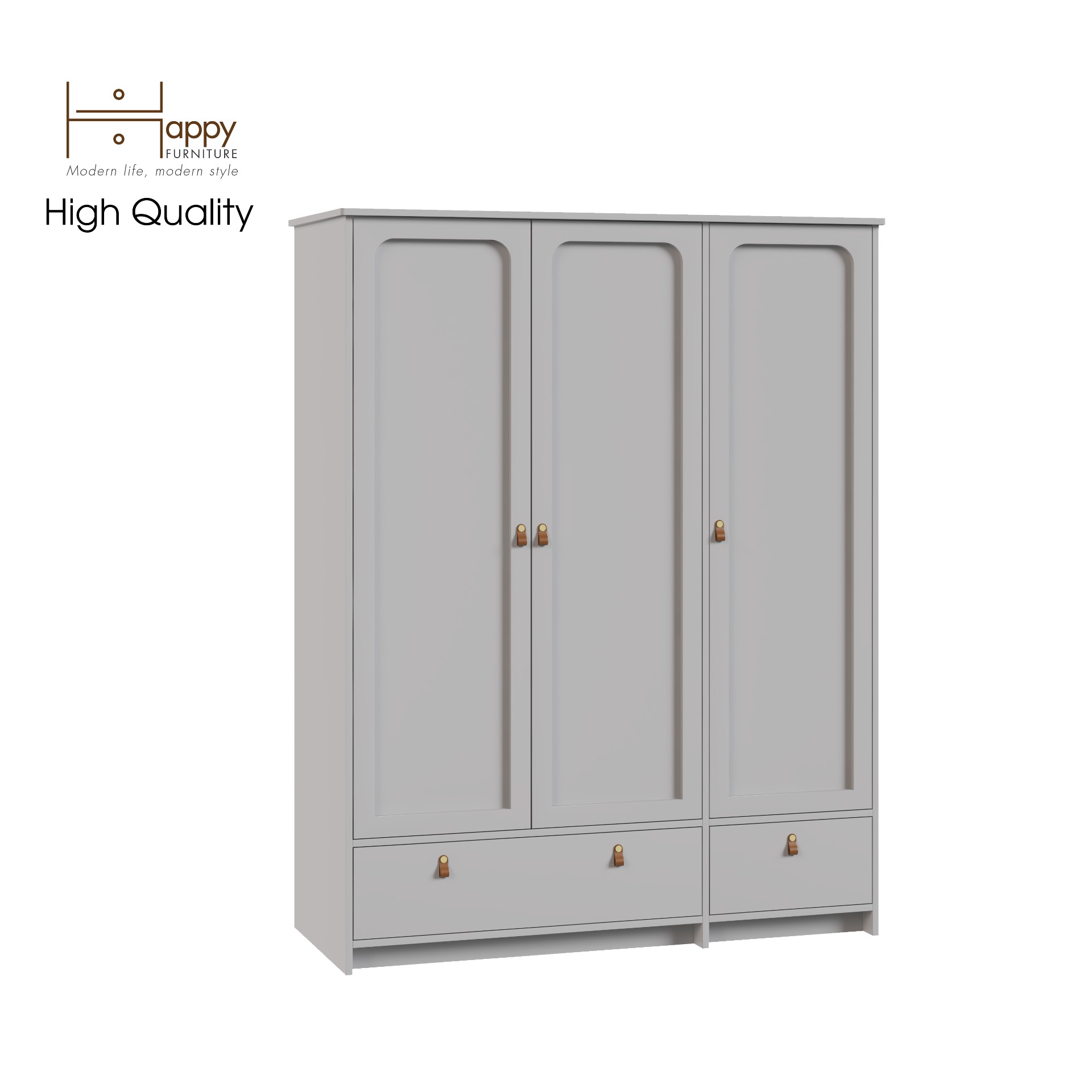 [Happy Home Furniture] NOMIA , Tủ quần áo 3 cửa mở - 2 ngăn kéo , 140cm x 58cm x 180cm ( DxRxC), TCM_038