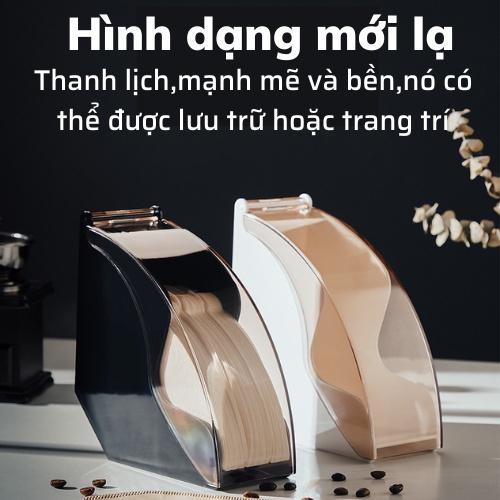 V60 hộp đựng giấy lọc cà phê tiện lợi chống bụi bẩn ẩm mốc kèm lắp đậy thiết kế hiện đại và thanh lịch